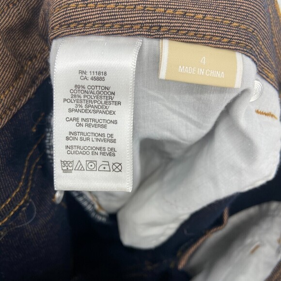 MICHAEL KORS Bronze Gold Shimmer Metallic Mid Rise Stretch Skinny Pants Size 4 - Picture 8 of 8